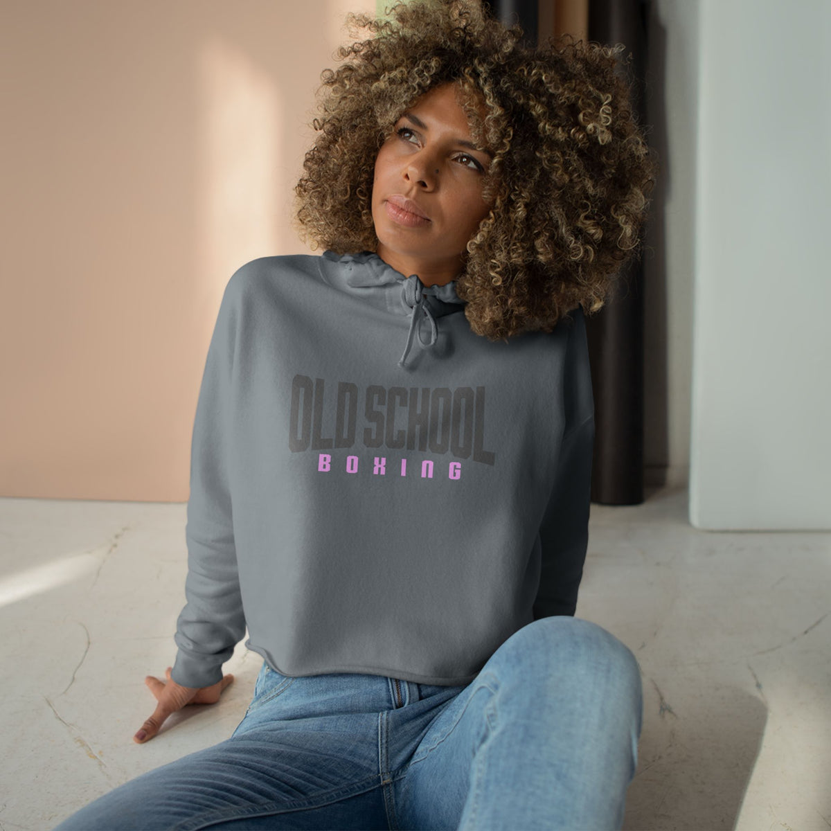Old School Crop Hoodie