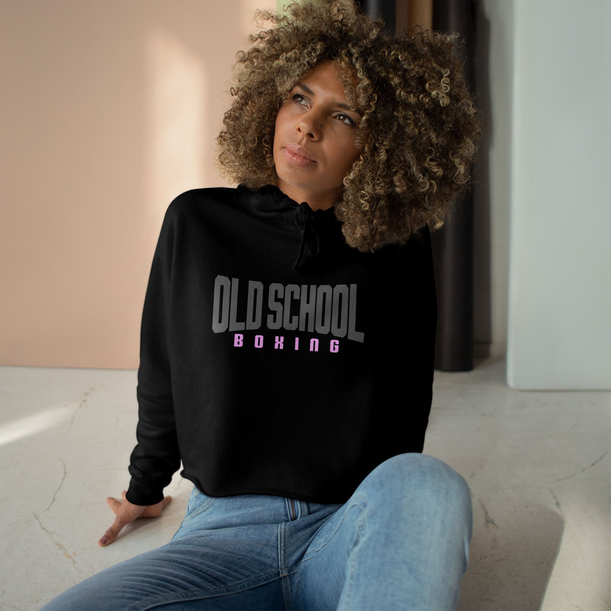 Old School Crop Hoodie