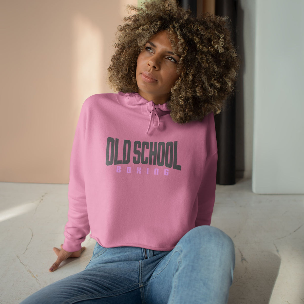 Old School Crop Hoodie