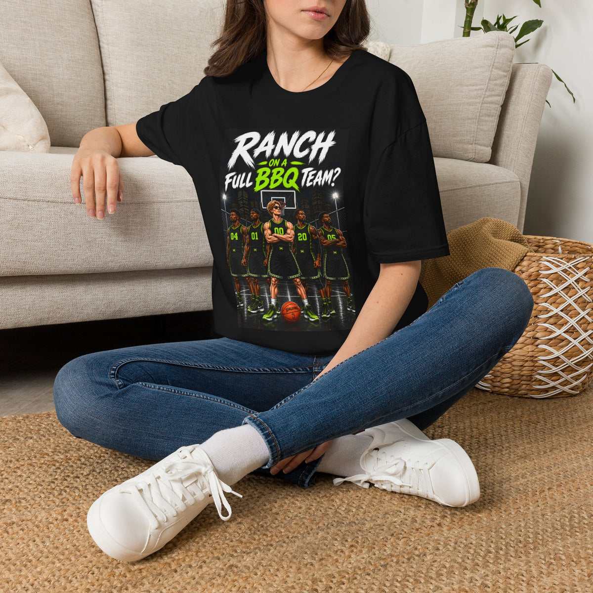 Ranch on a Full BBQ Team? T-Shirt — Funny Basketball Tailgate Tee