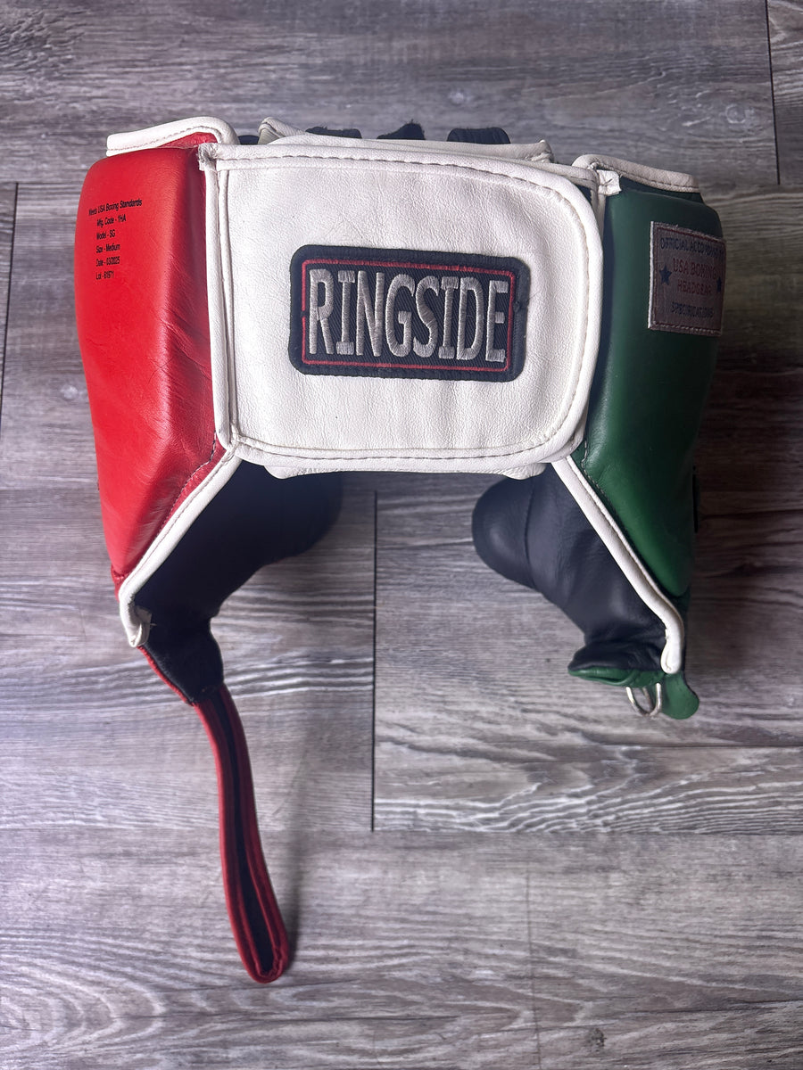 Used - Ringside Model SG Boxing Headgear - Mexico Colors (Medium)