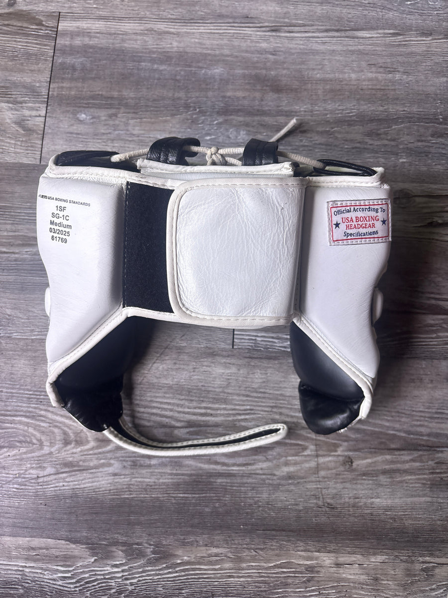Used - Ringside Model SG-1C Boxing Headgear - White (Medium)