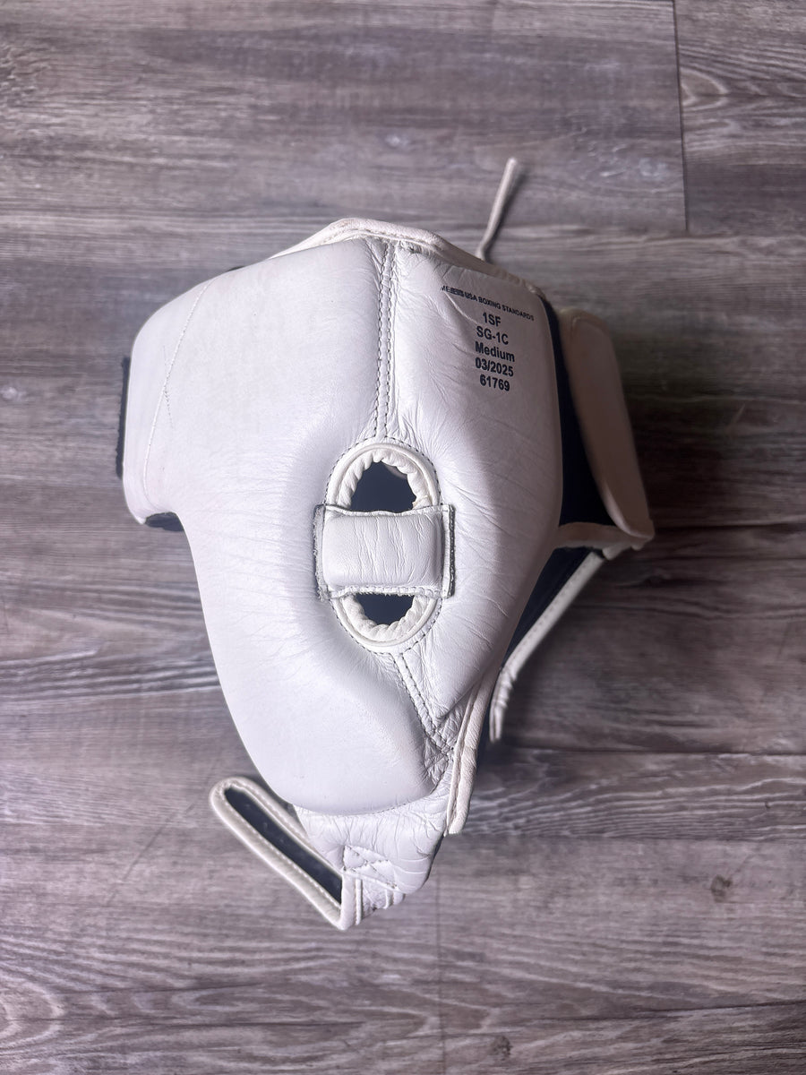 Used - Ringside Model SG-1C Boxing Headgear - White (Medium)