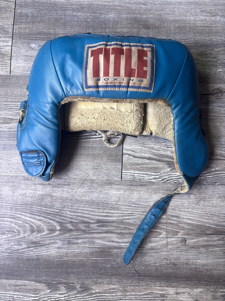 Used - TITLE Boxing Headgear - Blue Vintage (Large) - Fair Condition