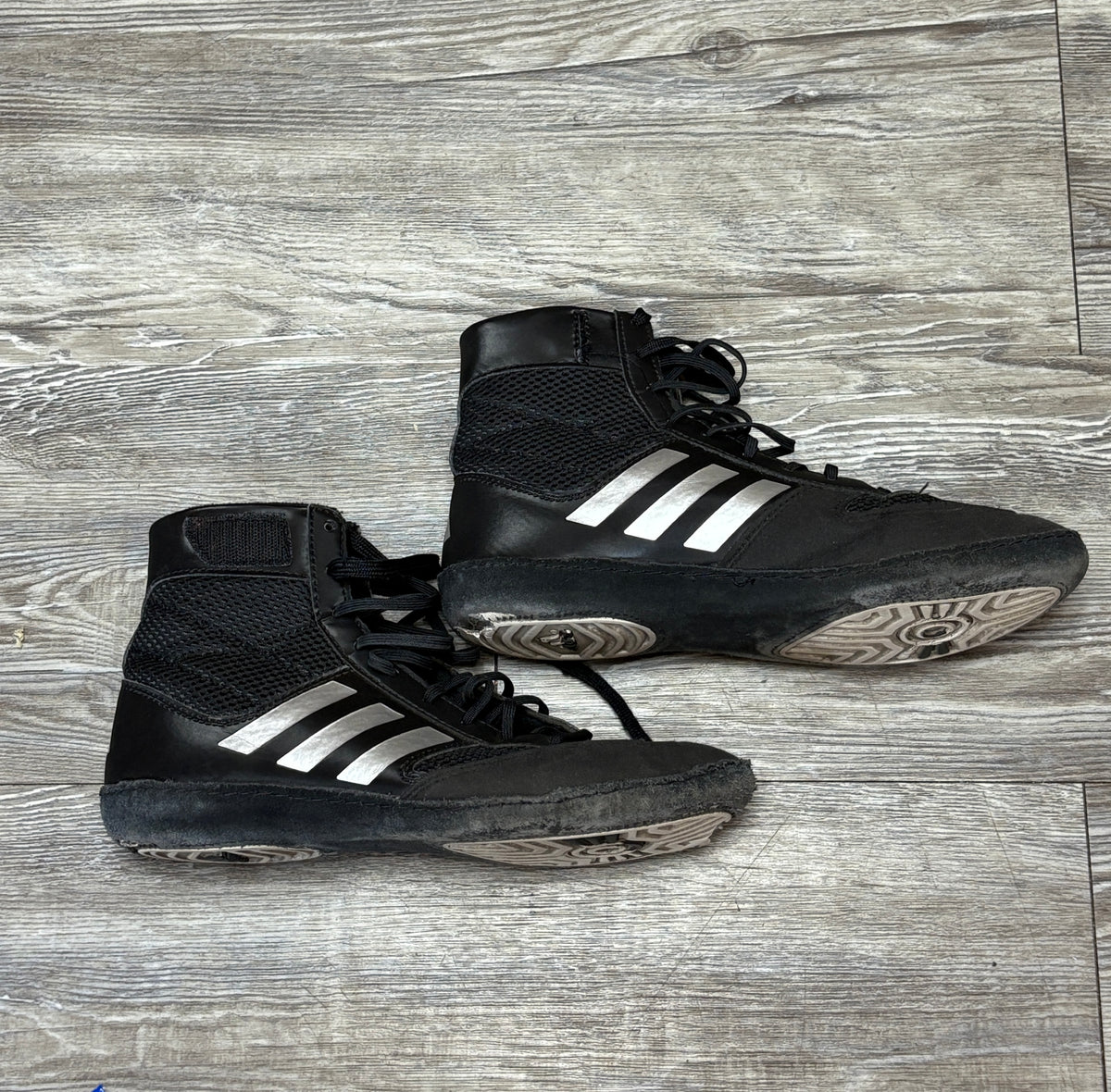 Used - Adidas Boxing/Wrestling Shoes - Black (US 5) - Fair Condition